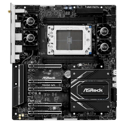 Asrock TRX50 WS, Workstation, AMD TRX50, sTR5, EATX, 4 DDR5 ECC, Wi-Fi 6E, 10G & 2.5G LAN, SlimSAS, MCIO,  PCIe5, 2x M.2 Asrock TRX50 WS, Workstation, AMD TRX50, sTR5, EATX, 4 DDR5 ECC, Wi-Fi 6E, 10G & 2.5G LAN, SlimSAS, MCIO,  PCIe5, 2x M.2